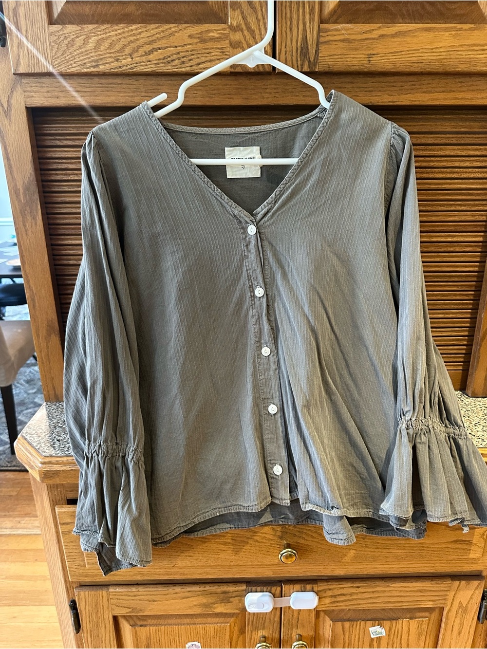 Rudy Jude Blouse in Beach Clay, EUC